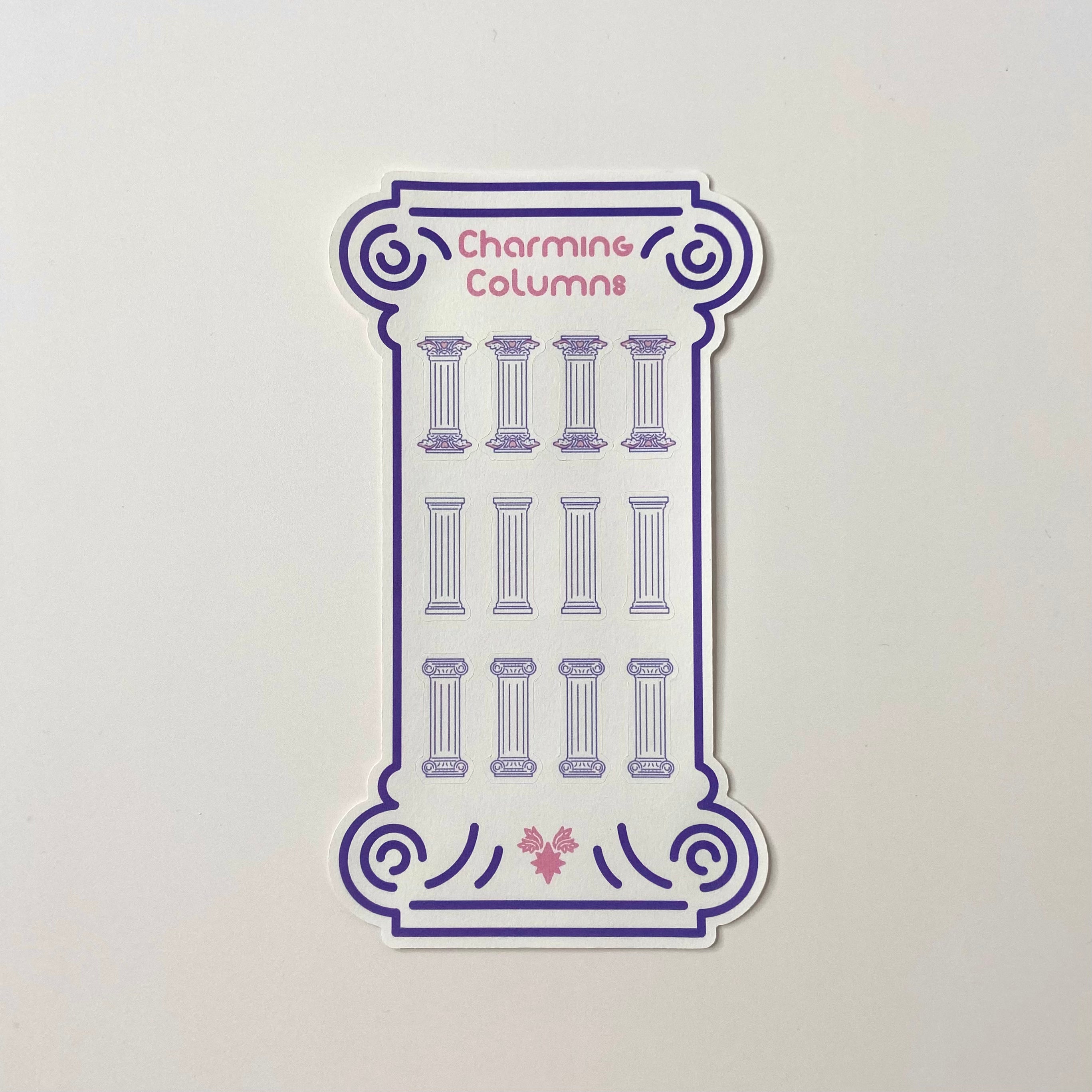 Charming Columns Compostable Paper Stickersheet