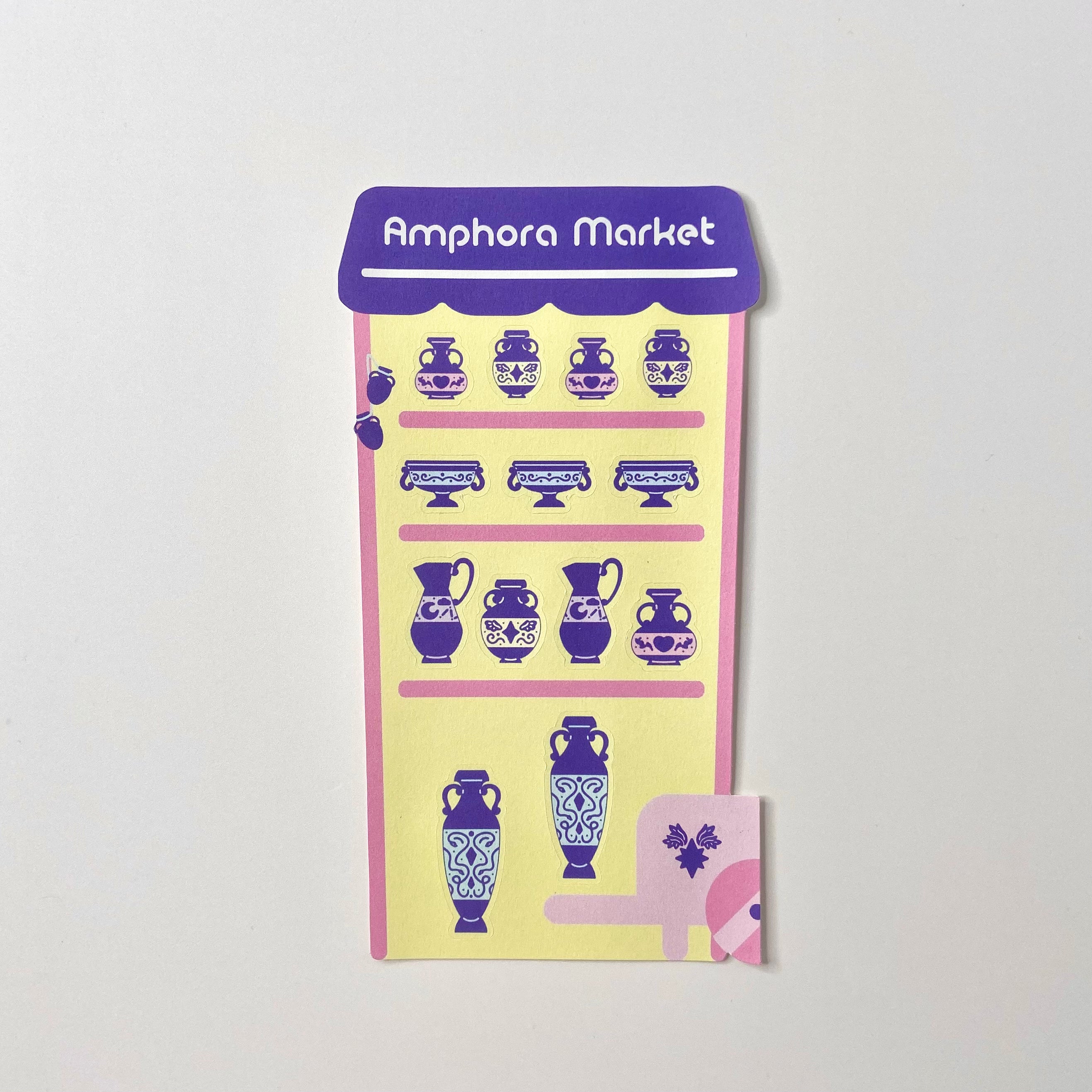 Amphora Market Compostable Paper Stickersheet